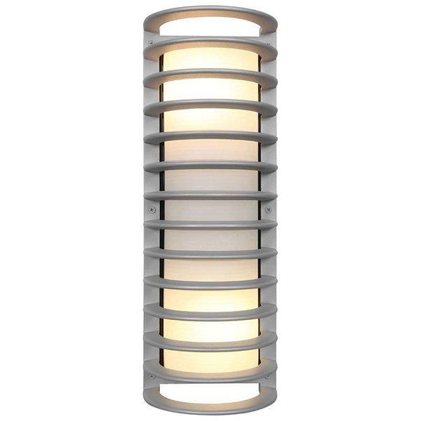 Access Lighting Bermuda 2 Light Outdoor Wall Mount, Satin Finish, Ribbed Frosted Glass 20030MG-SAT/RFR